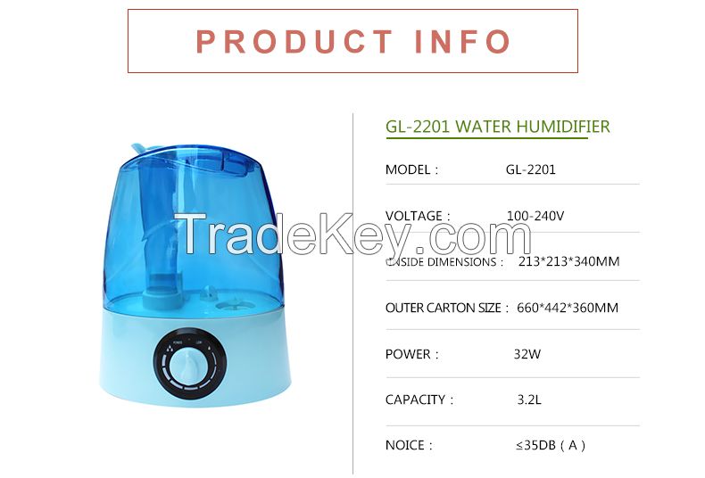 Health care atomizer led the lamp humidifier GL-2201