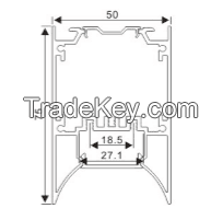 2 inches aluminum LED profile with regressed cover