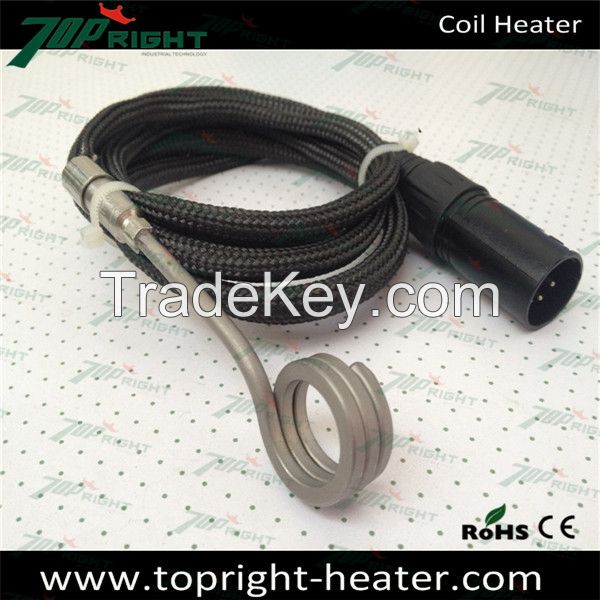 20mm Hot runner coil heater with 5 pin xlr mini male connector