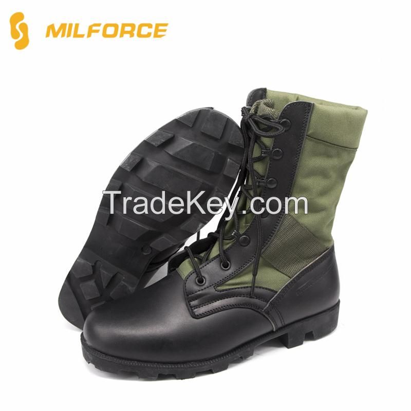 New Design Durable Black Leather Combat Boot