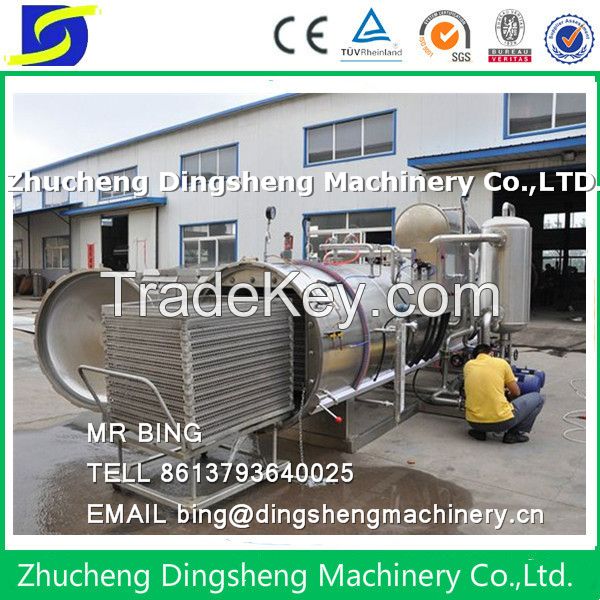 food steam heating autoclave sterilization water spraying type of retort 