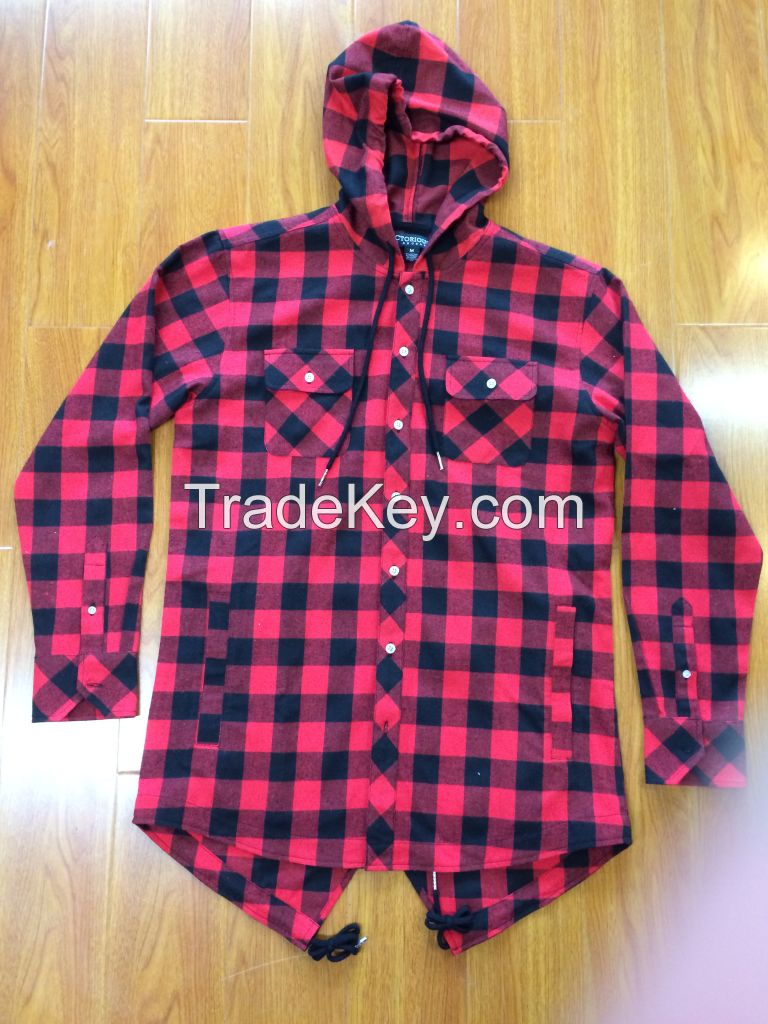 Mens Wholesale Plaid Flannel Shirt Manufacturer