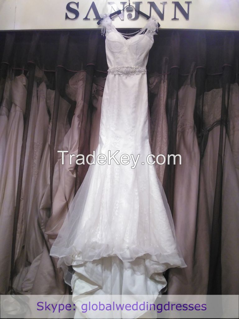 Stunning Lace Wedding Dress Ivory  Trumpet/Mermaid Court Train Wedding