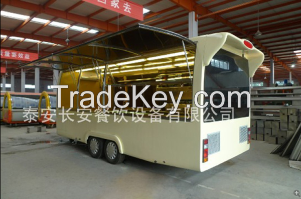 Customized mobile large wheel food cart trailer TC6700