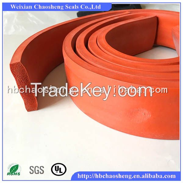 Extrusion silicone sponge seal strip silicone foamed rubber seal strip