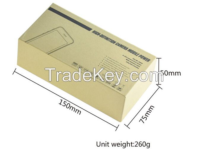 1080P Iphone 5S model power bank camera with power supply