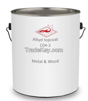 Alkyd wood and metal topcoat