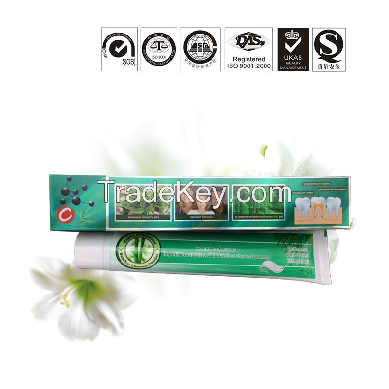 FDA aproved priviate logo customize package bamboo charcoal all natural black gel toothpaste