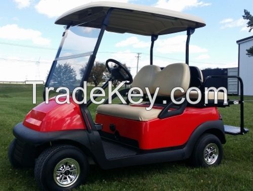 48 Volt Cherry Red Club Car Precedent Electric Golf Cart With Rear Flip Seat $