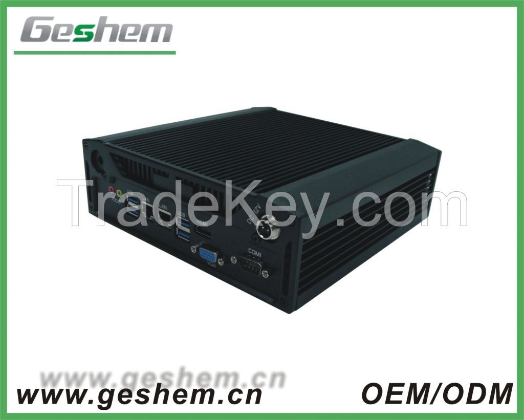 core i3 mini pc 12v 5A fanless design type industrial computer