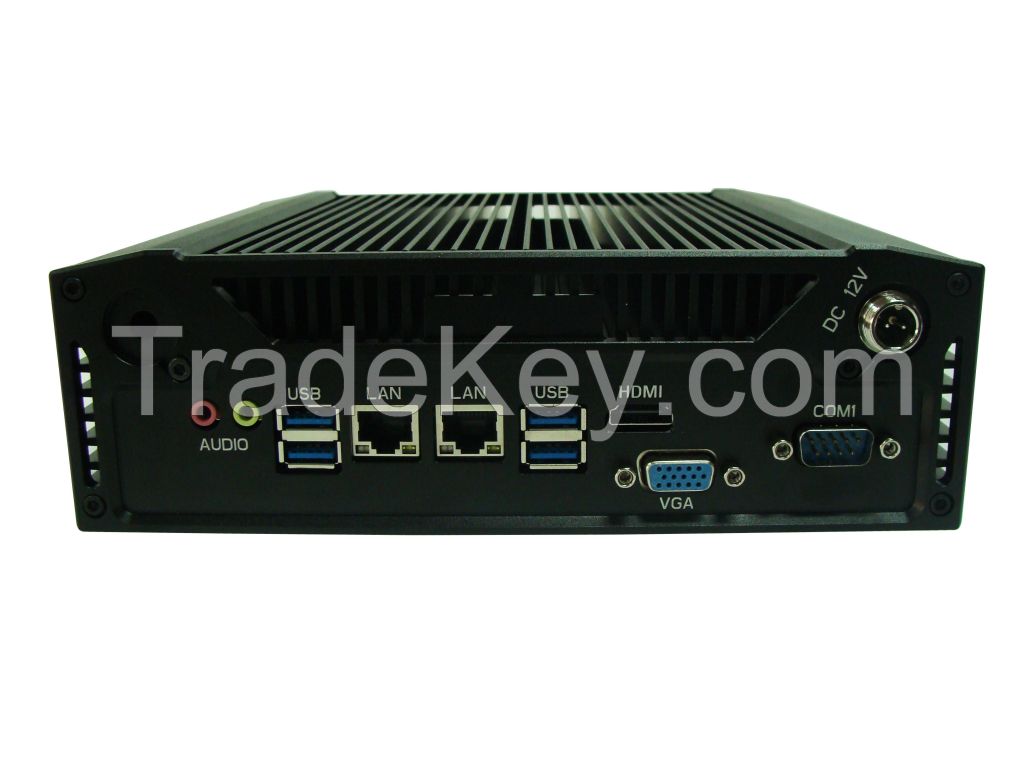 core i3 mini pc 12v 5A fanless design type industrial computer