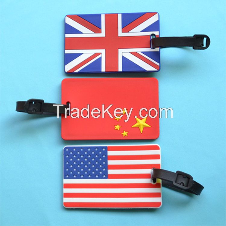 flag luggage tag for suitcase and bag