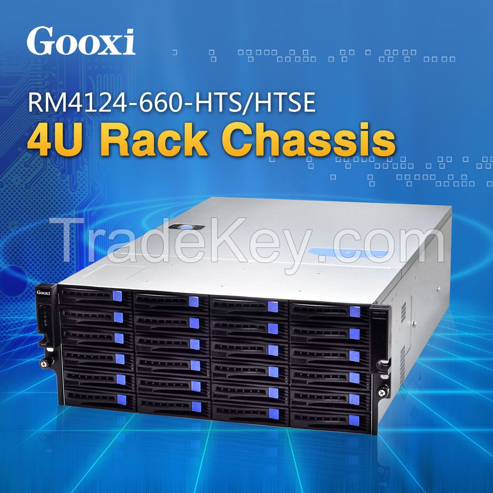 4U rackmount server case chassis 24HDDs Gooxi RM4124-660-HTS/HTSE EEB / CEB / ATX / Micro ATX
