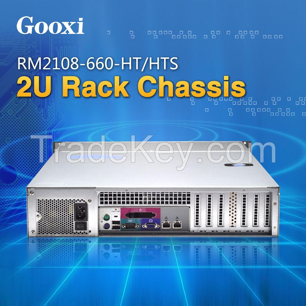 2U rackmount server case chassis 8 bays Gooxi RM2108-660-HT/HTS EEB / CEB / ATX / Micro ATX