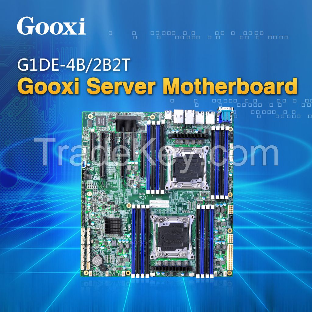 Intel Xeon Haswell-EP Dual E5-2600 V3 1U2U3U4U Server Barebone Storage Motherboard Gooxi G1DE-4B/2B2T Dual Socket Motherboard