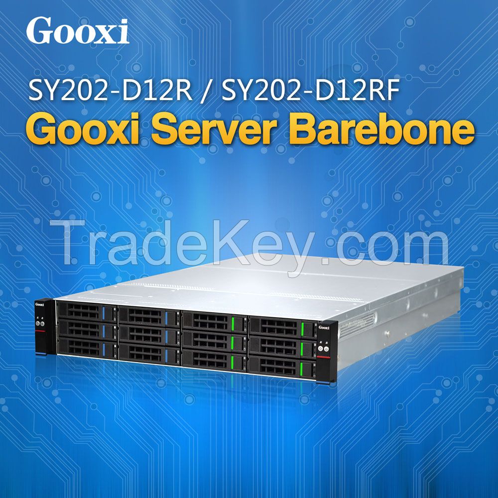 2U server barebone case chassis Controller Storage Server 12 HDDs Gooxi ST201-S12REH single motherboard Xeon E3-1200 V3/V4