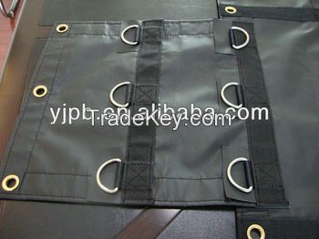 black pvc d-ring tarpaulin sheet