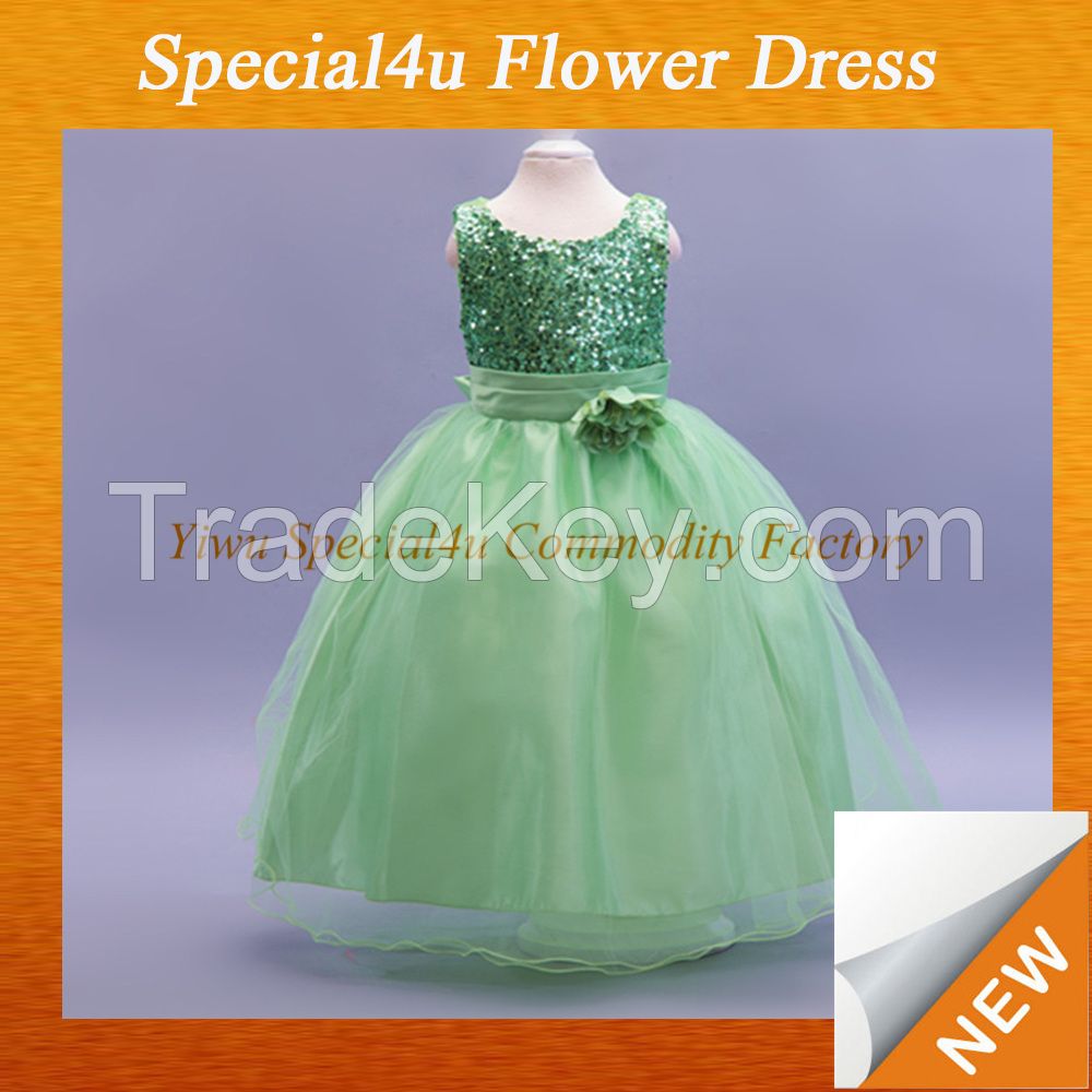 2015 Hot Selling Gown Tulle flower girl dresses for girls of 7 years