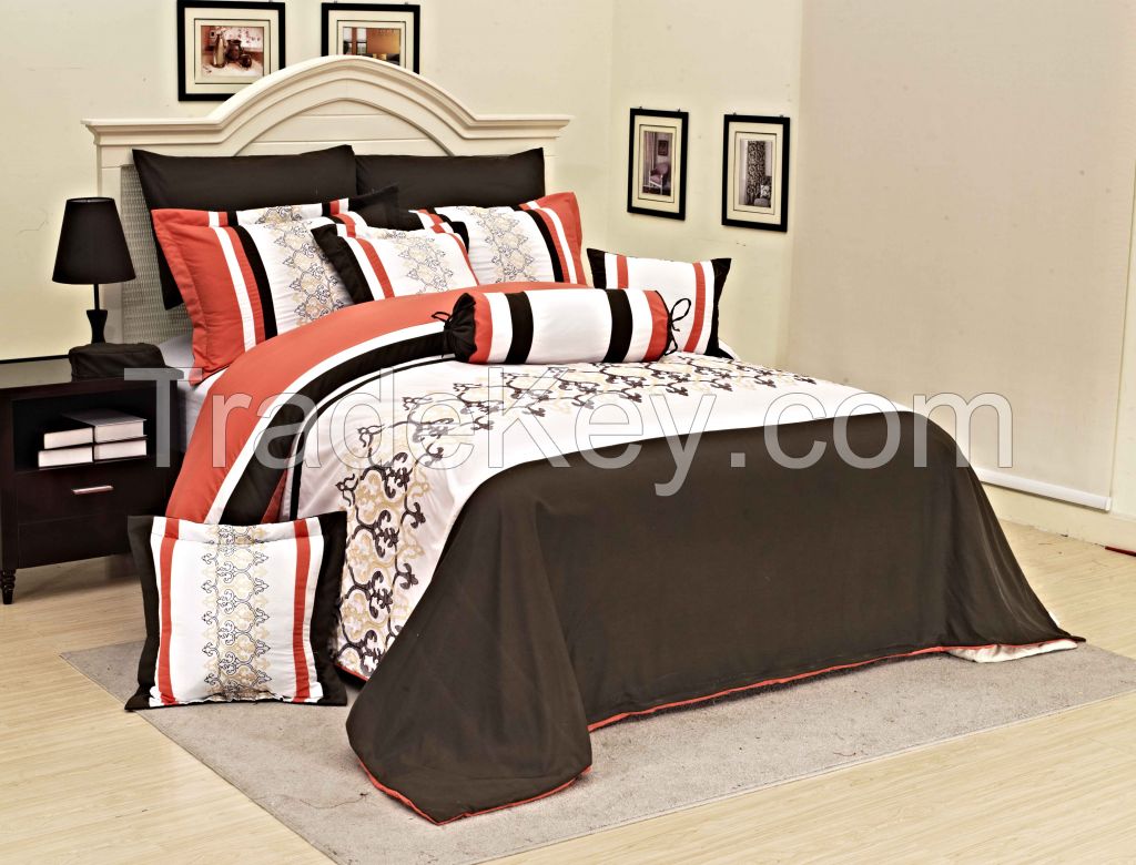 MICROFIBER EMBROIDERY COMFORTER SET