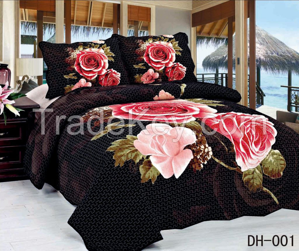 MICROFIBER 3D PRINTING BEDSPREAD SET 3PCS