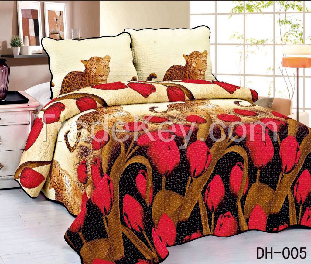 MICROFIBER 3D PRINTING BEDSPREAD SET 3PCS