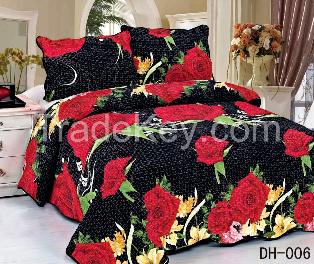 MICROFIBER 3D PRINTING BEDSPREAD SET 3PCS