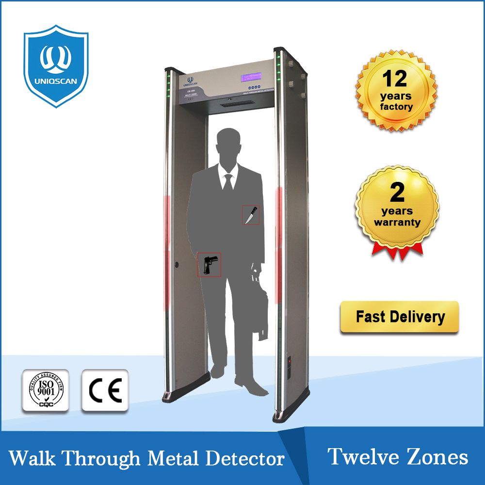 High sensitivity 6/12/18 zones indoor use walk though metal detector door with factory price