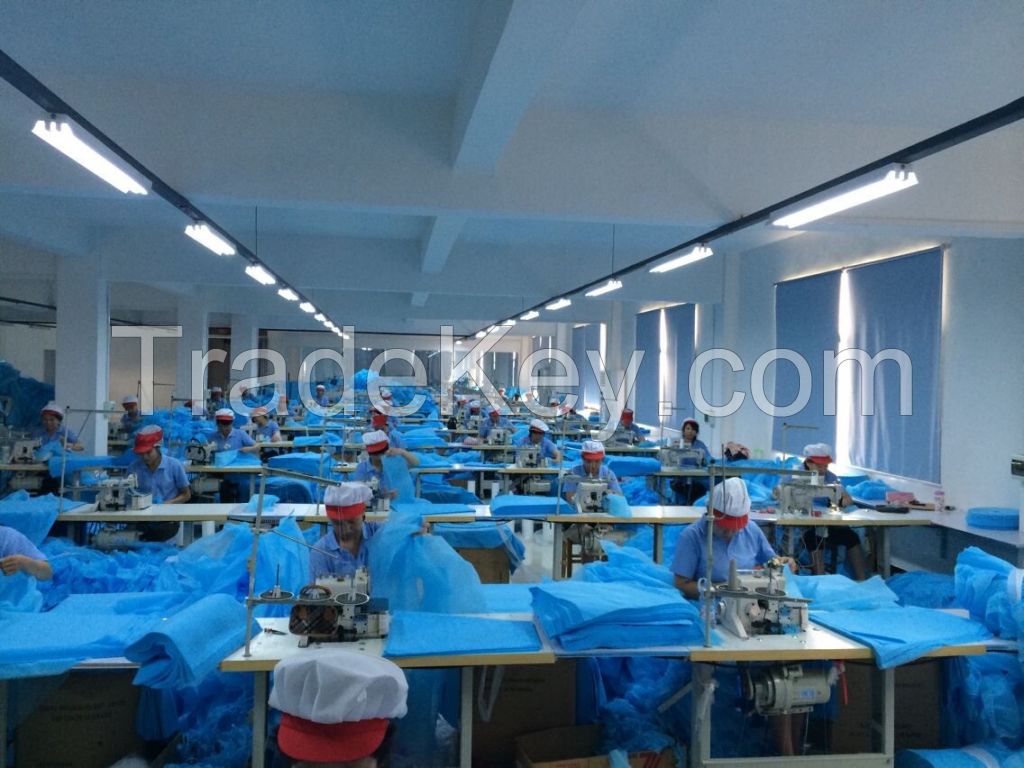 Disposable Non Woven Surgical Isolation Coverall Suit 