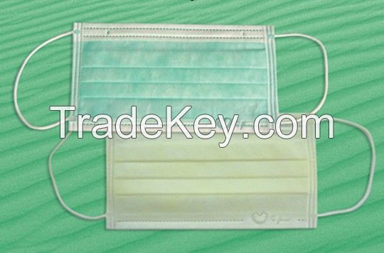 Disposable Nonwoven 3-ply Surgical Medical Face Mask with Ties or Earloop