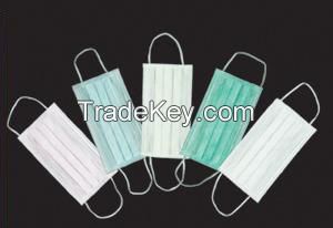 Disposable Nonwoven 3-ply Surgical Medical Face Mask with Ties or Earloop