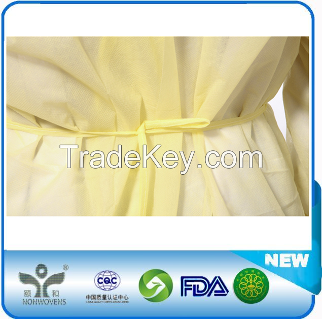  Yellow ,Blue ,white ,SMS Isolation Gown (Heat Seal) 