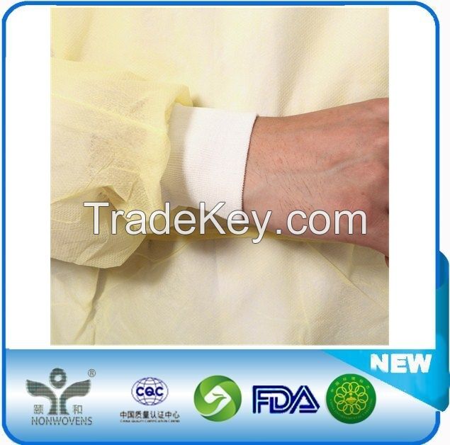  Yellow ,Blue ,white ,SMS Isolation Gown (Heat Seal) 