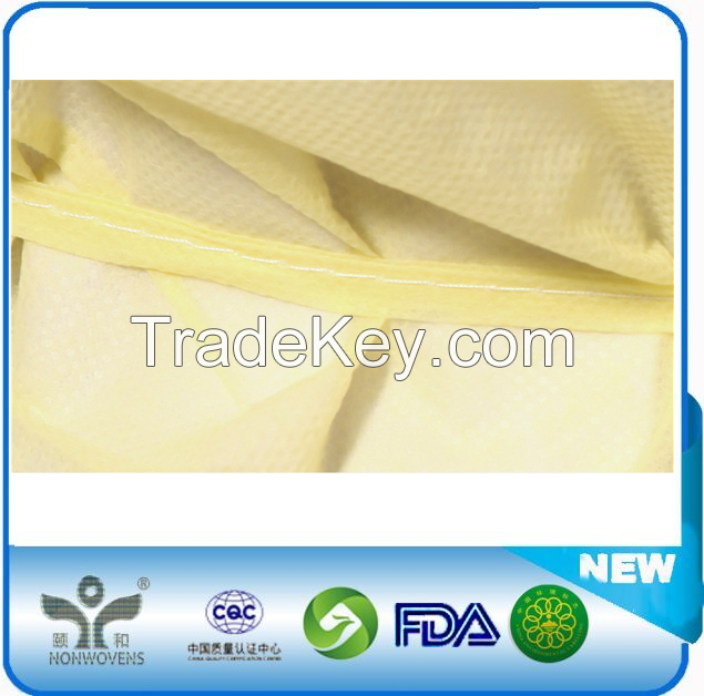  Yellow ,Blue ,white ,SMS Isolation Gown (Heat Seal) 