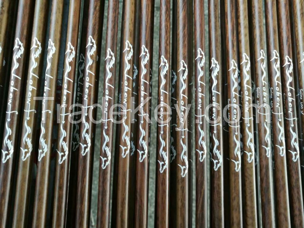 wooden surface carbon shafts