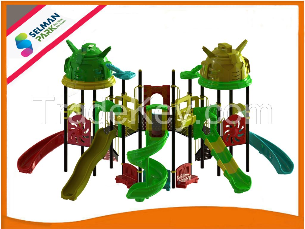 Outdoor Playground Equipment Slide, Swing Set RB-009