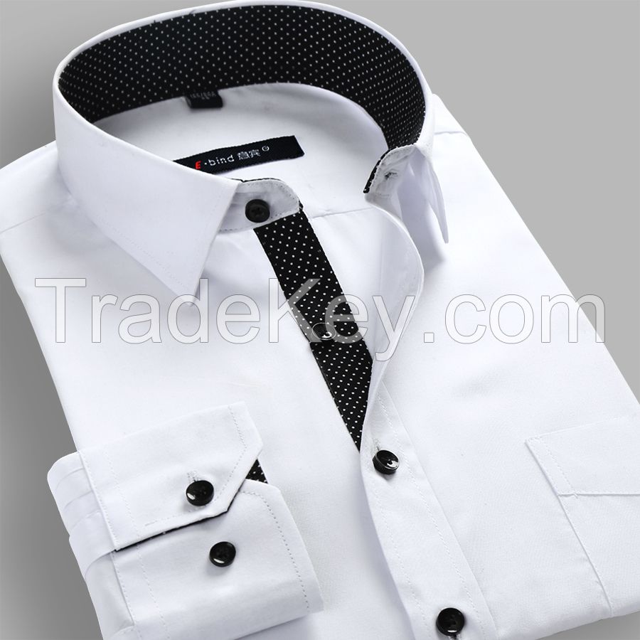 Solid color men's dress shirt for oem