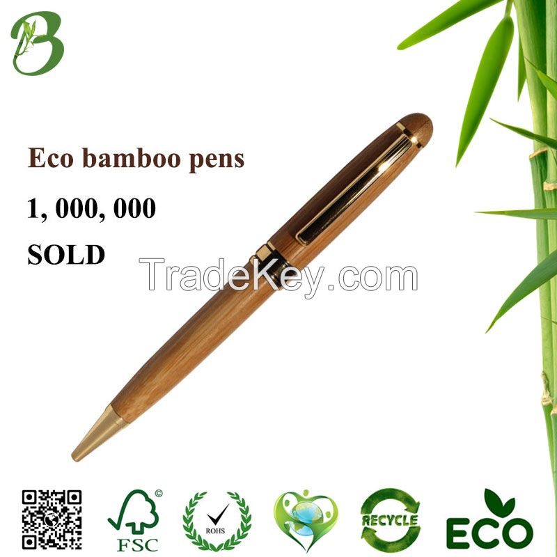 Promotional eco gifts wood hotel pen luxury bamboo ball pen