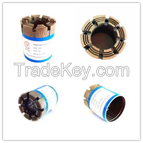 AQ,BQ,HQ,PQ,BQ3,NQ3,HQ3,PQ3 Impregnated diamond core drill bit