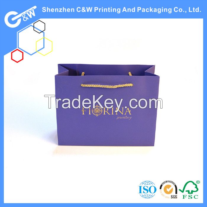 Custom Design Jewelry packaging paper bag with custom logo