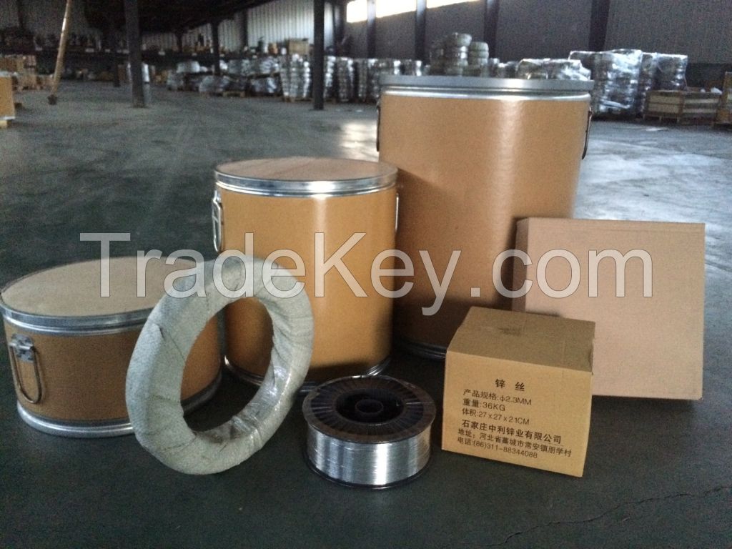 Zinc Wire 99.995% spraying bundle package