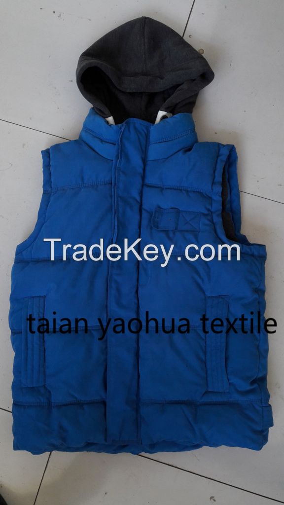 outdoor men winter three layer thick cotton padded hoodie  vest