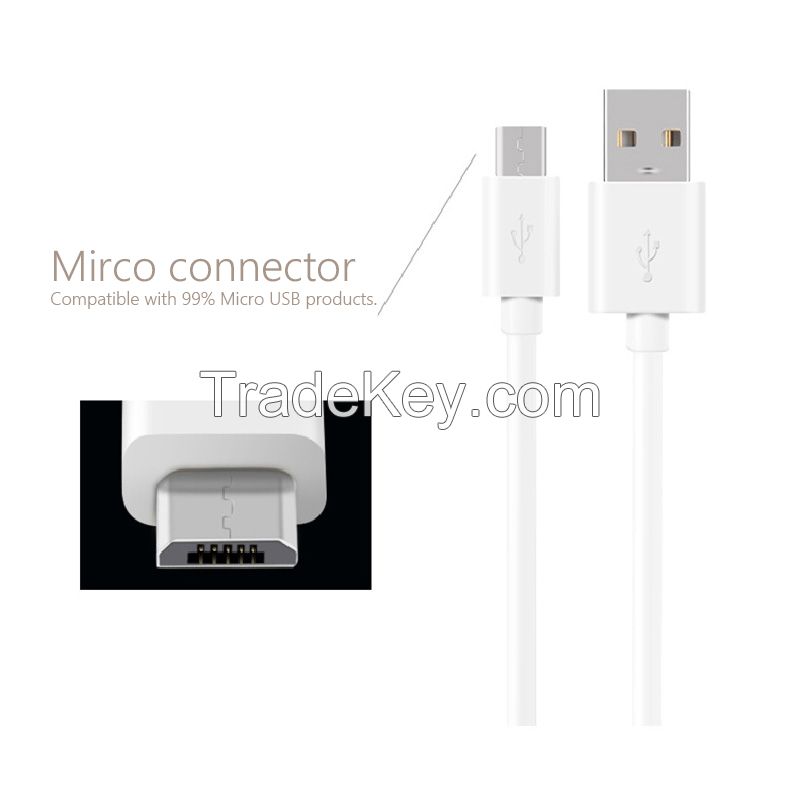 Micro Cable, Rainbow Charger Cables to USB Syncing and Charging Cable Data Charger for Android, Samsung, Nexus, LG, HTC, Nokia, Sony, and More