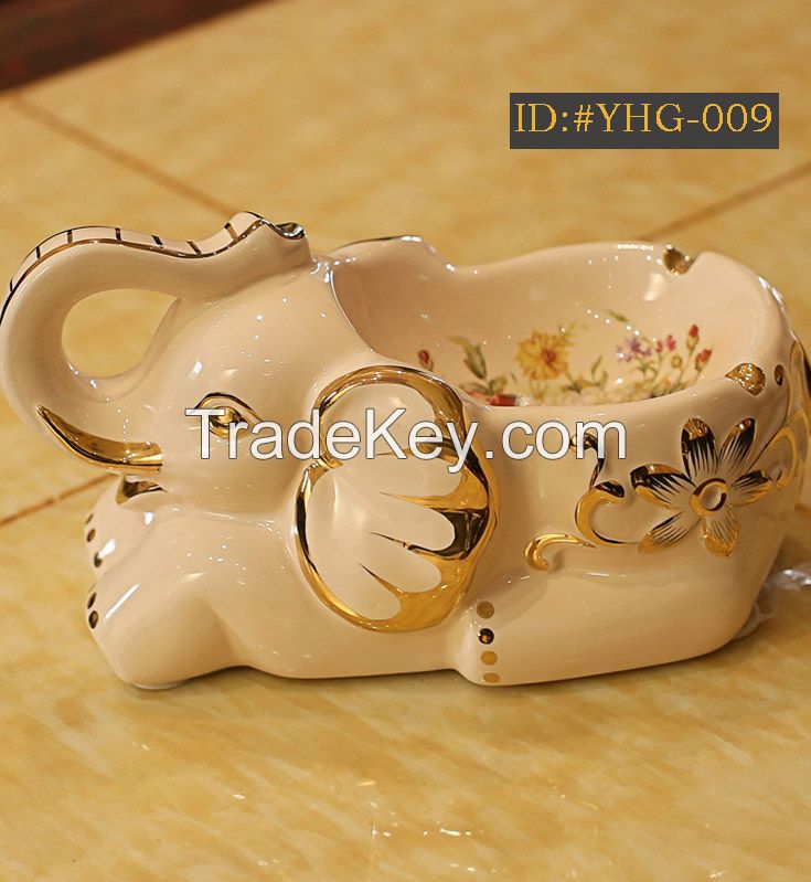 European style luxurious ceramic ashtray Creative gift