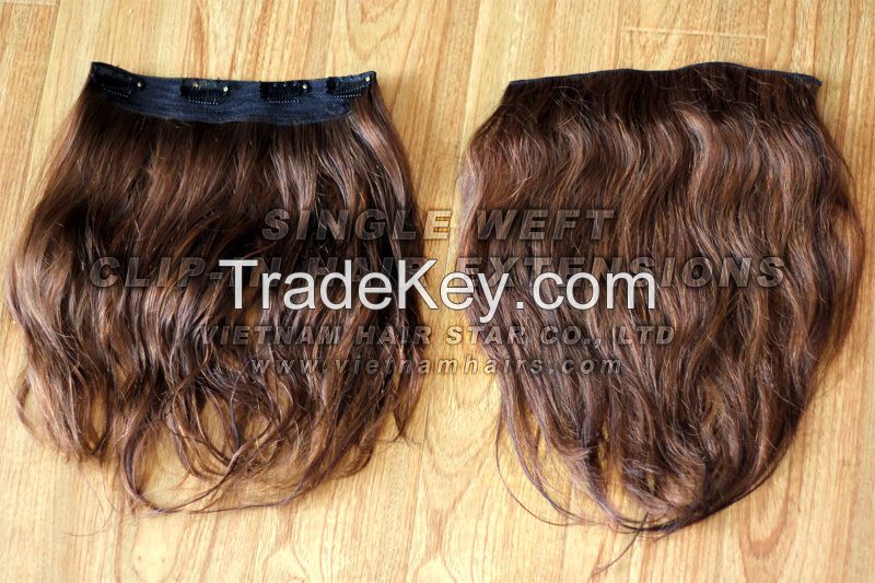 Hight Quality SINGLE WEFT CLIP - IN EXTENSIONS