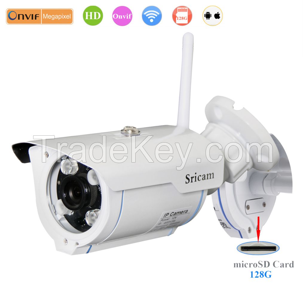 Sricam Wi-Fi Bullet Outdoor IP Camera IR-CUT Home security 720P HD