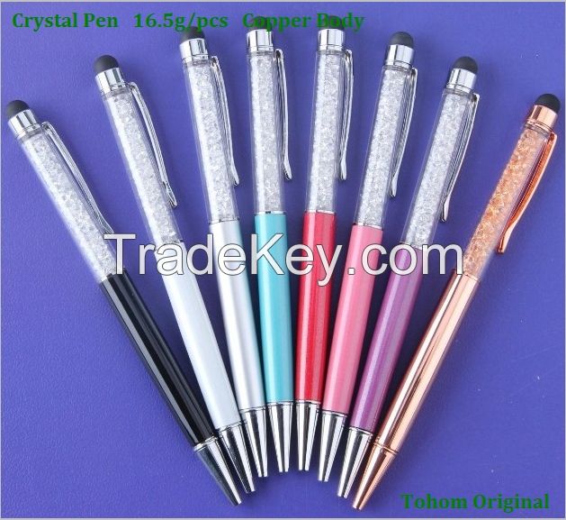 Hot selling good price Crystal stylus Pen metal ballpoint pen touch screen diamond touch pen