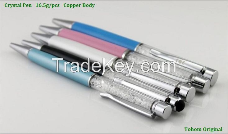 Hot selling good price Crystal stylus Pen metal ballpoint pen diamond touch screen pen