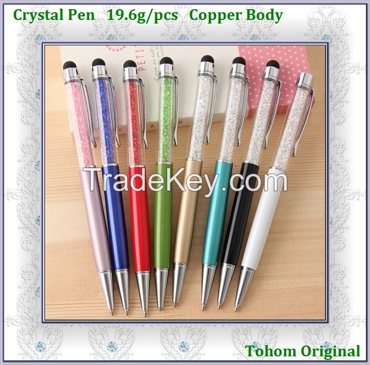 Hot selling good price Crystal stylus Pen metal ballpoint pen touch screen pen