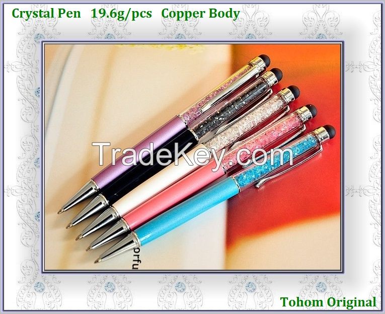 Hot selling good price Crystal stylus Pen metal ballpoint pen touch screen pen