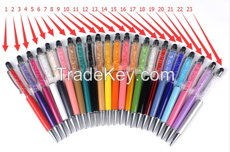 Hot selling good price Crystal stylus Pen metal ballpoint pen touch screen diamond pen